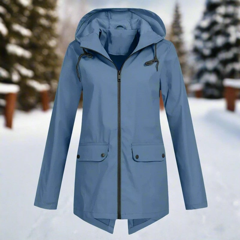 Lorraine | Women's Longline Hooded Rain Jacket