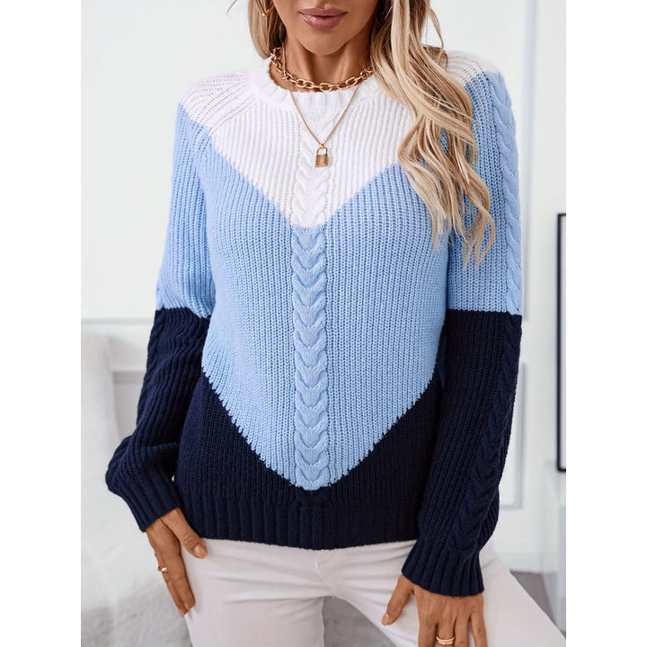 Matilda | Colorblock Cable-Knit Sweater