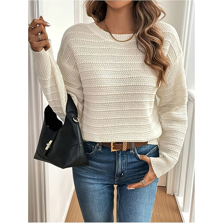 Imogen | Cropped Bow-Back Knit Sweater