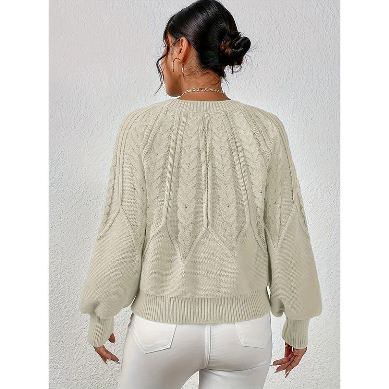 Women's Sweater | Relaxed Cable-Knit Pullover