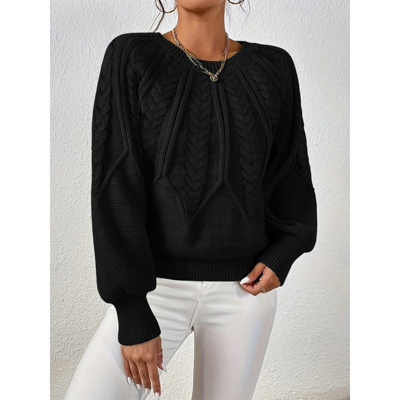 Women's Sweater | Relaxed Cable-Knit Pullover