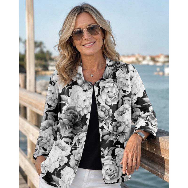 Leontina | Floral Print Boxy Blouse
