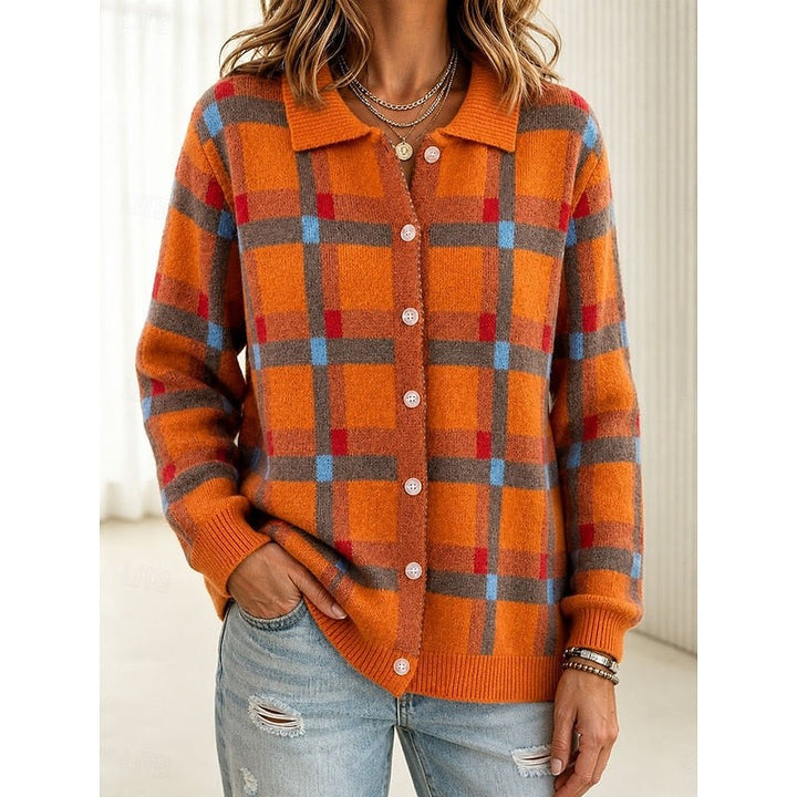 Sophia | Plaid Button Cardigan