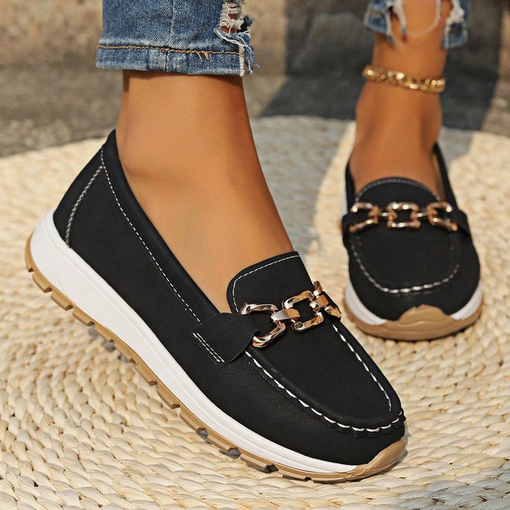 Lucille | Slip-On Chain Detail Loafers