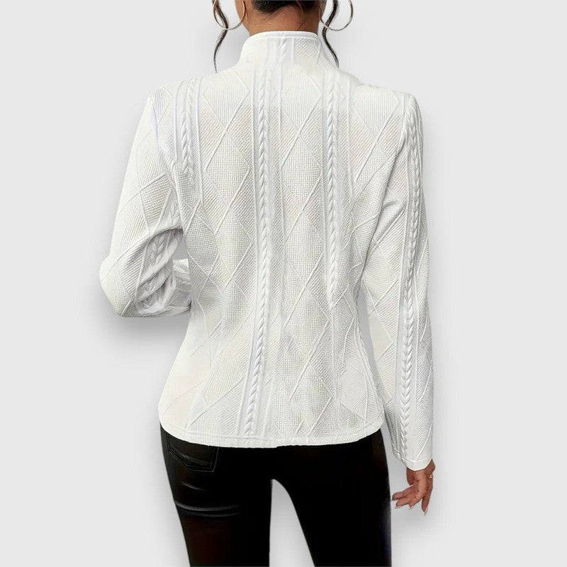 Loretta | Button-Front Textured Cardigan