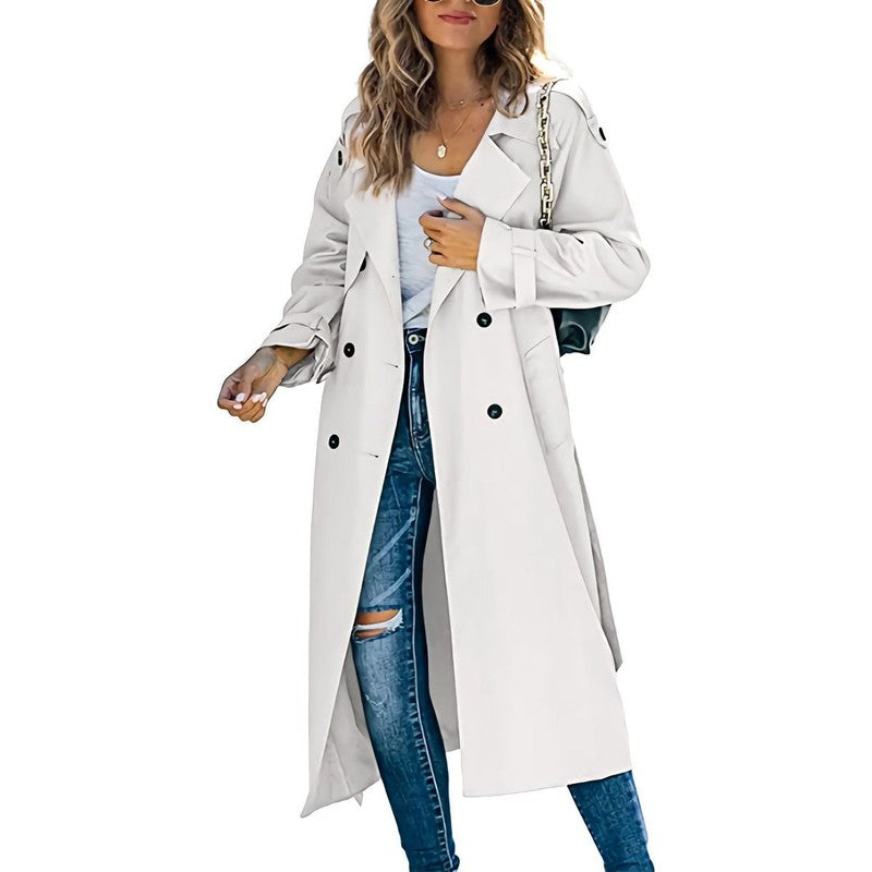 Juliet | Double-Breasted Belted Longline Trench Coat