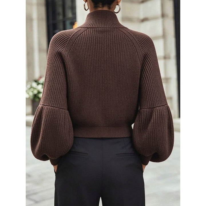 Gwyneth | Cropped Zip-Up Knit Cardigan