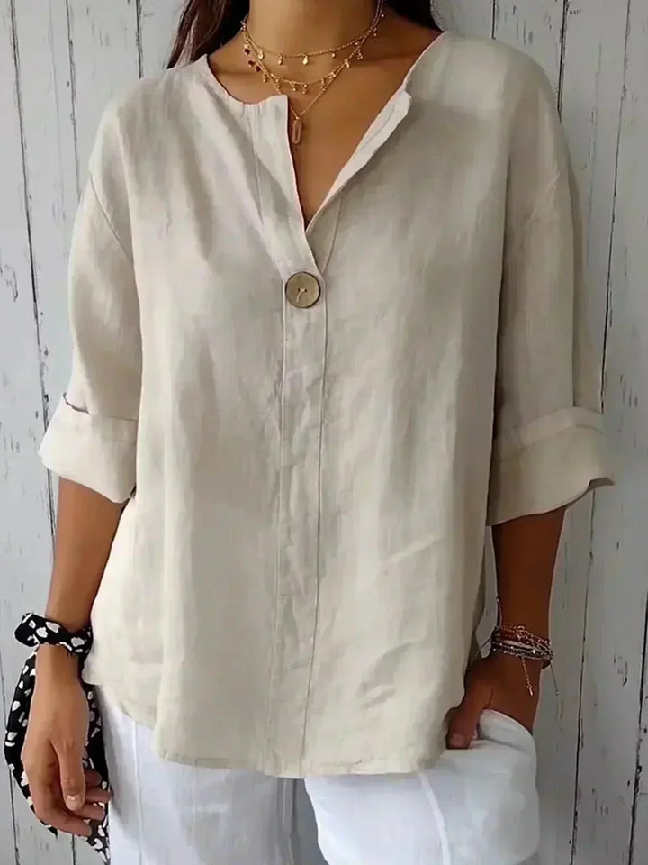 Eliana | Blouse en lin à col en V