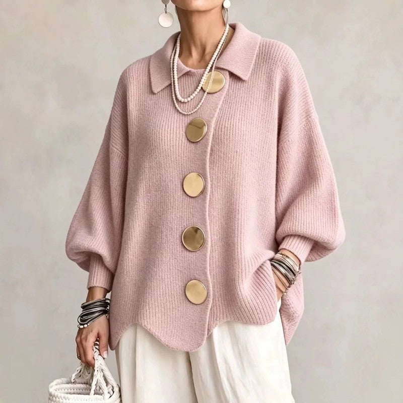 Matilda | Oversized Ribbed Button Cardigan