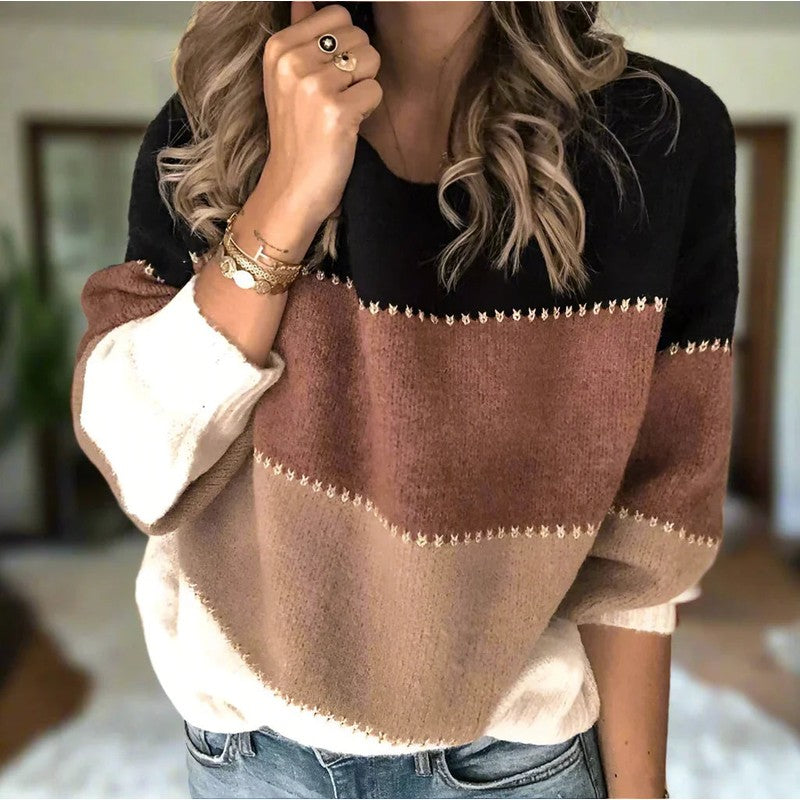 Sophia | Colorblock Knit Sweater