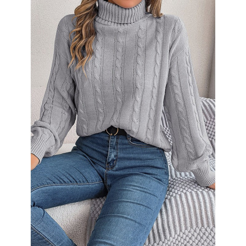 Margot | High Turtleneck Knit Sweater