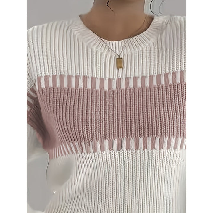 Clara | Colour-Block Striped Cropped Pullover
