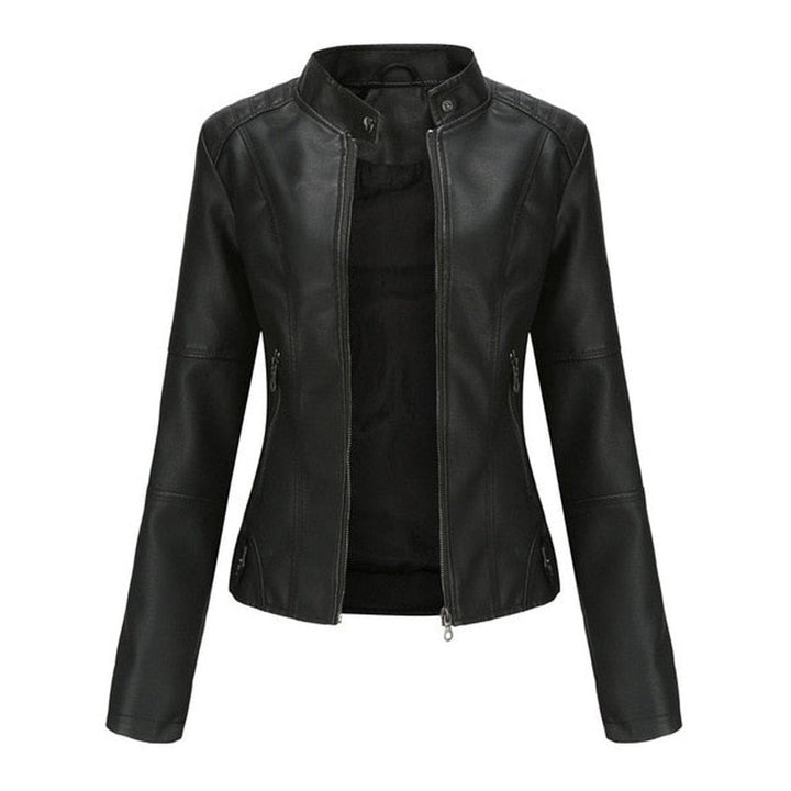 Helen | Tailored Stand-Collar Moto Jacket