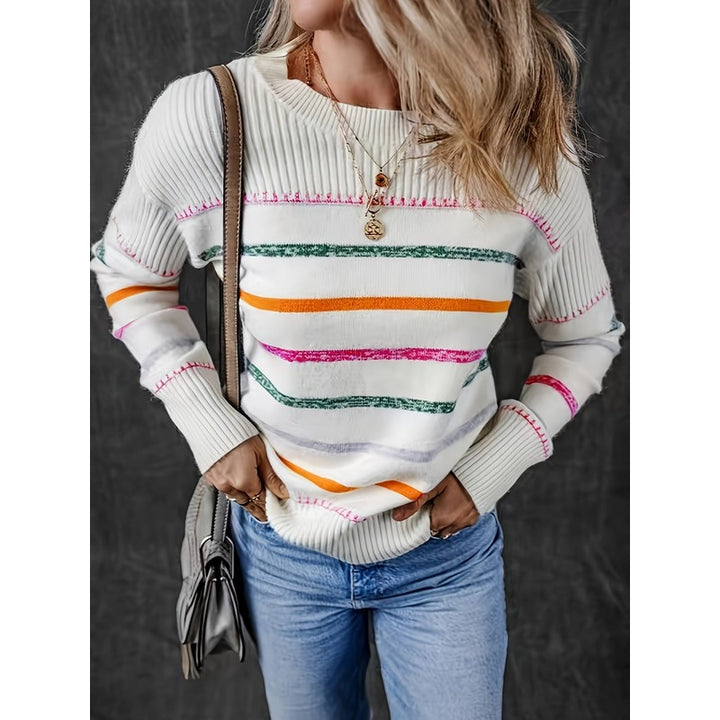 Linnea | Striped Round-Neck Sweater