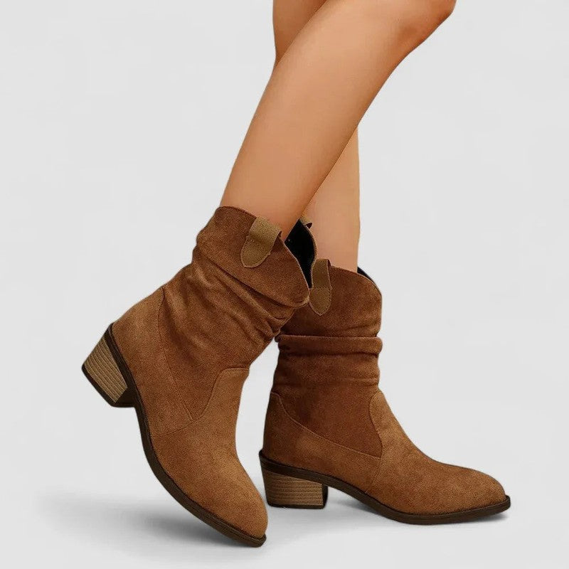 Women Boots | Western Slouch Mid-Calf Boots