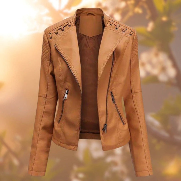 Mona | Asymmetric Zip Moto Jacket