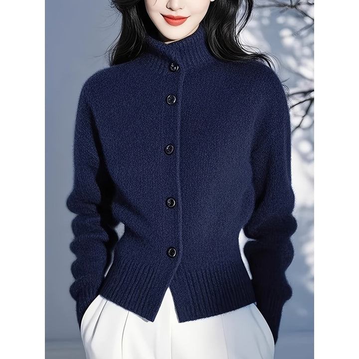 Vienna | High Neck Button Cardigan