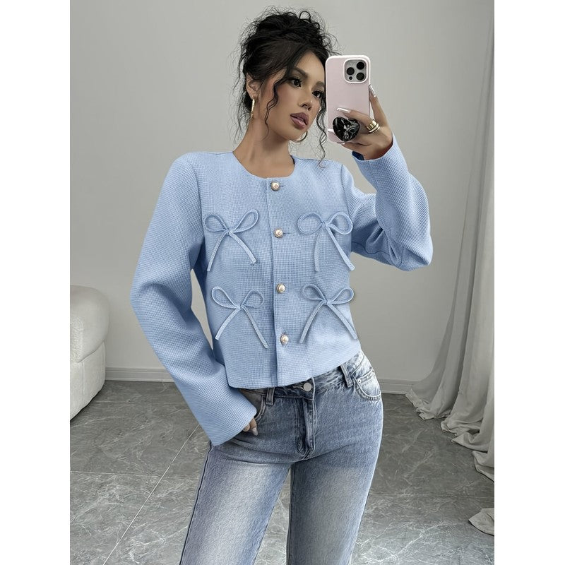 Odette | Cropped Bow-Detail Jacket