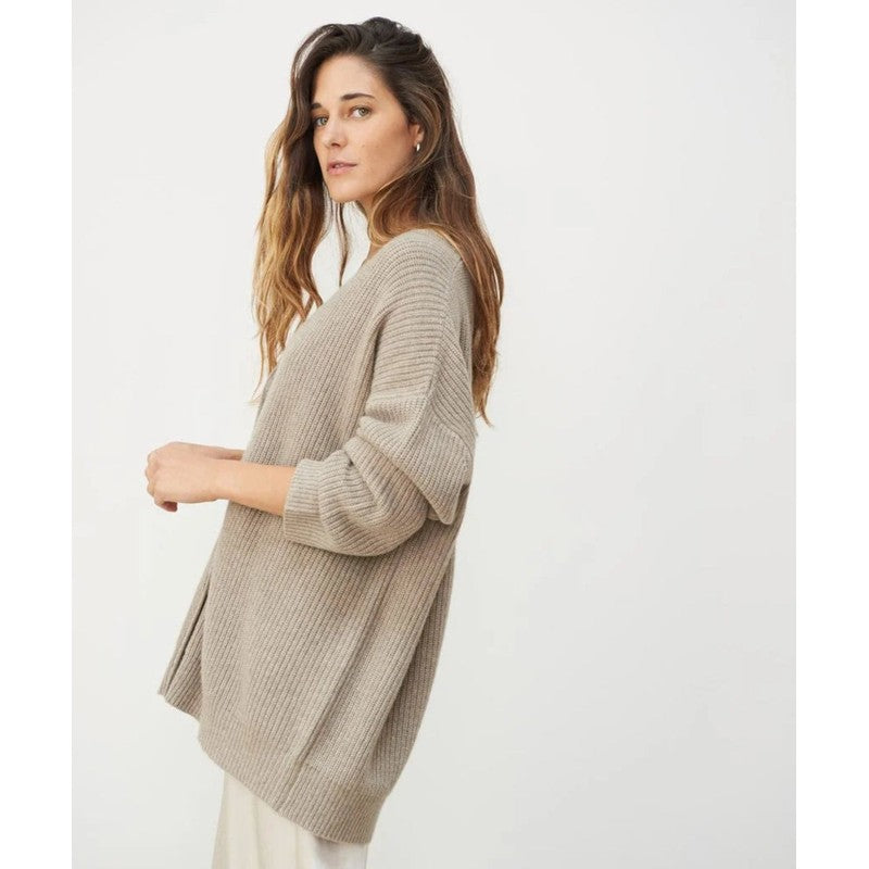 Carmina | Relaxed V-Neck Longline Cardigan