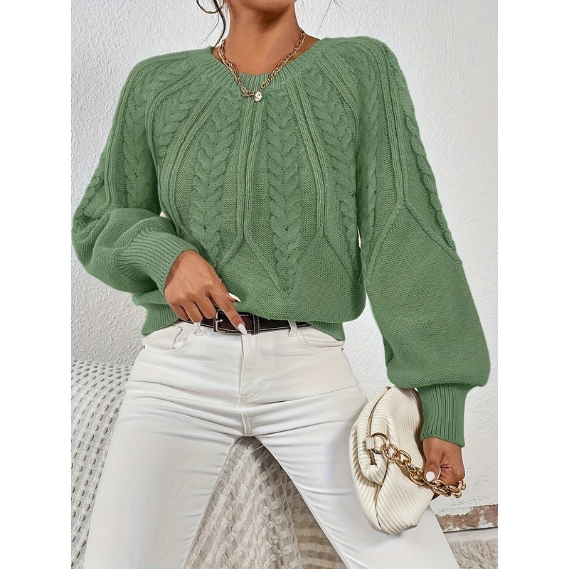 Women's Sweater | Relaxed Cable-Knit Pullover