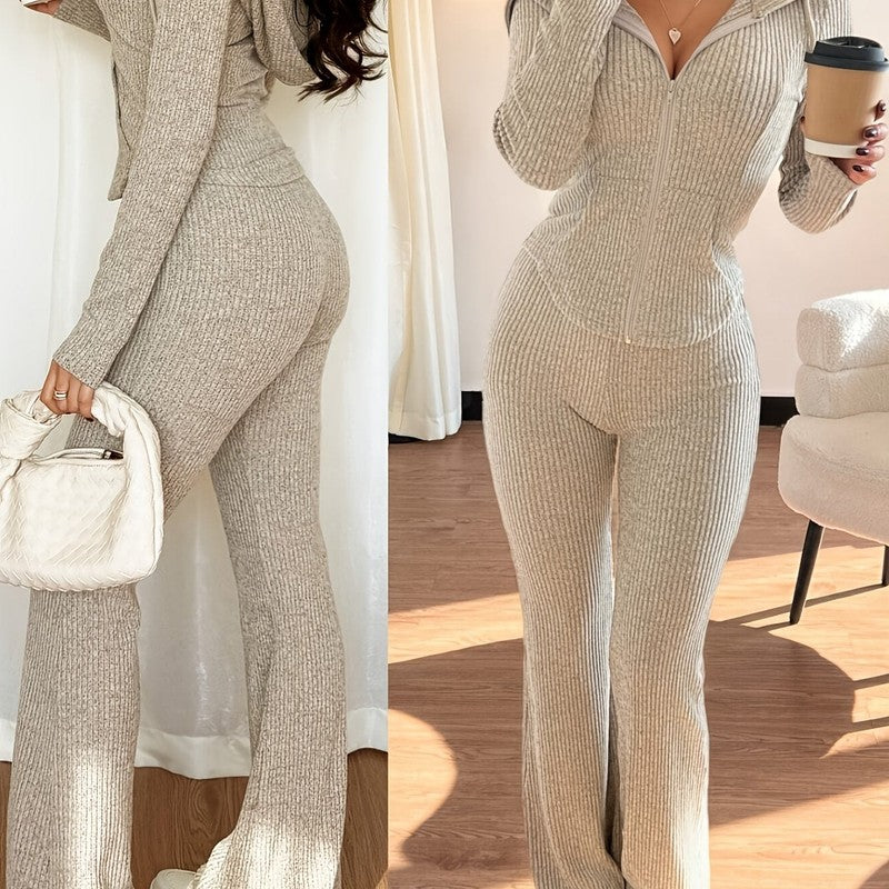 Cassia | Ribbed Two-Piece Lounge Set