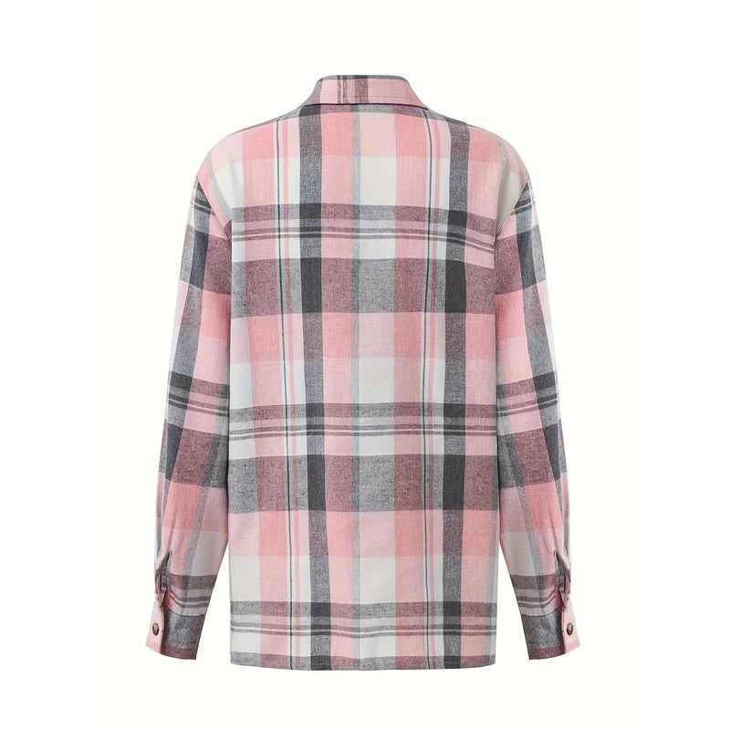 Juliette | Oversized Plaid Long-Sleeve Shirt