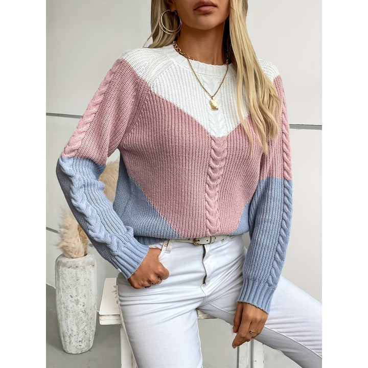 Matilda | Colorblock Cable-Knit Sweater