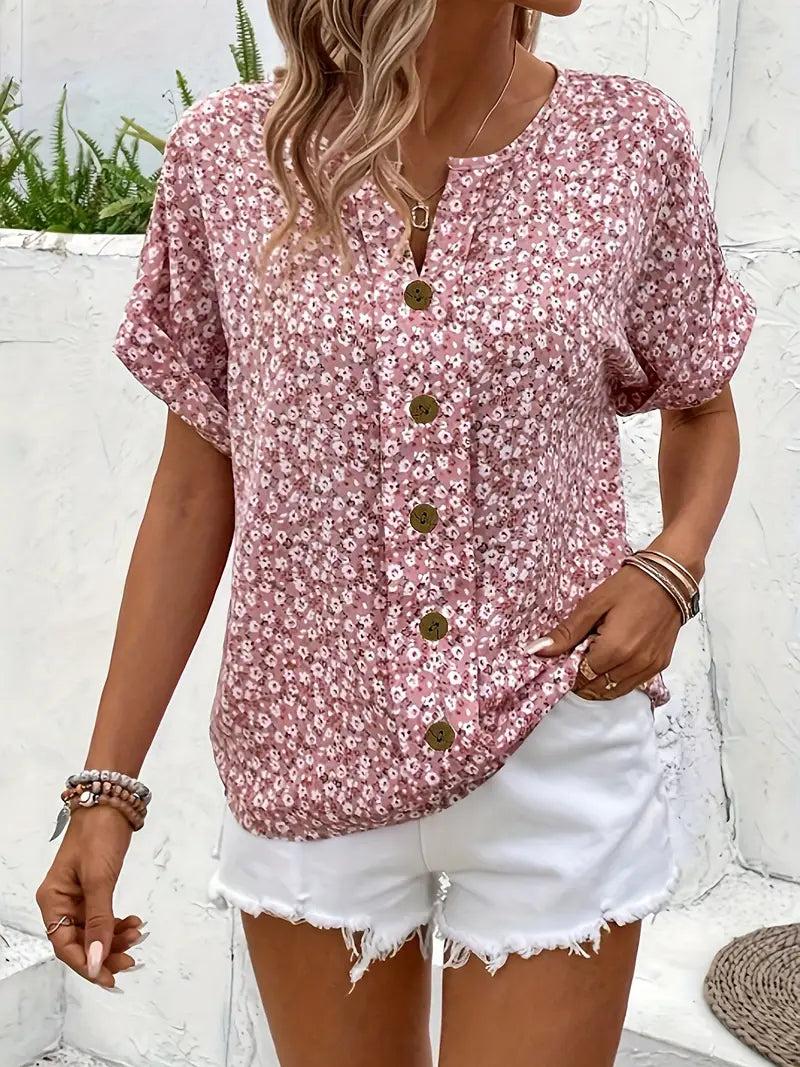Caroline | Blusa chic con stampa floreale