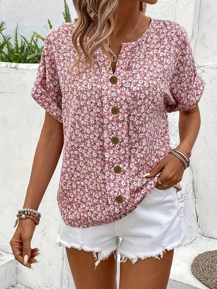 Caroline | Blusa chic con stampa floreale