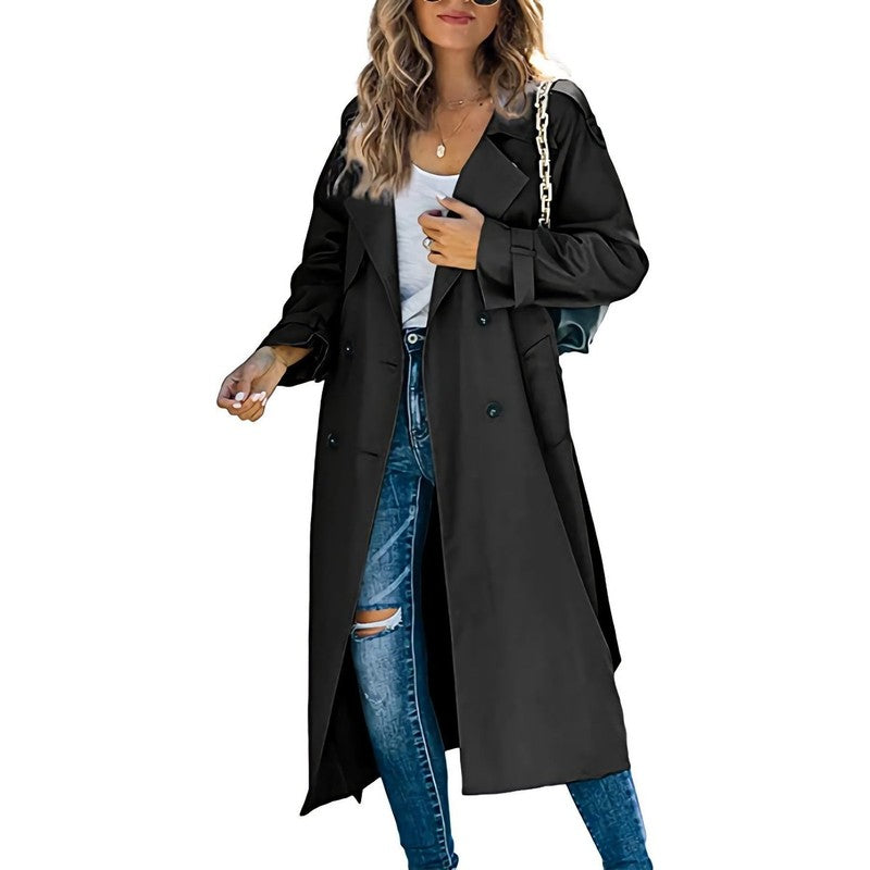 Juliet | Double-Breasted Belted Longline Trench Coat