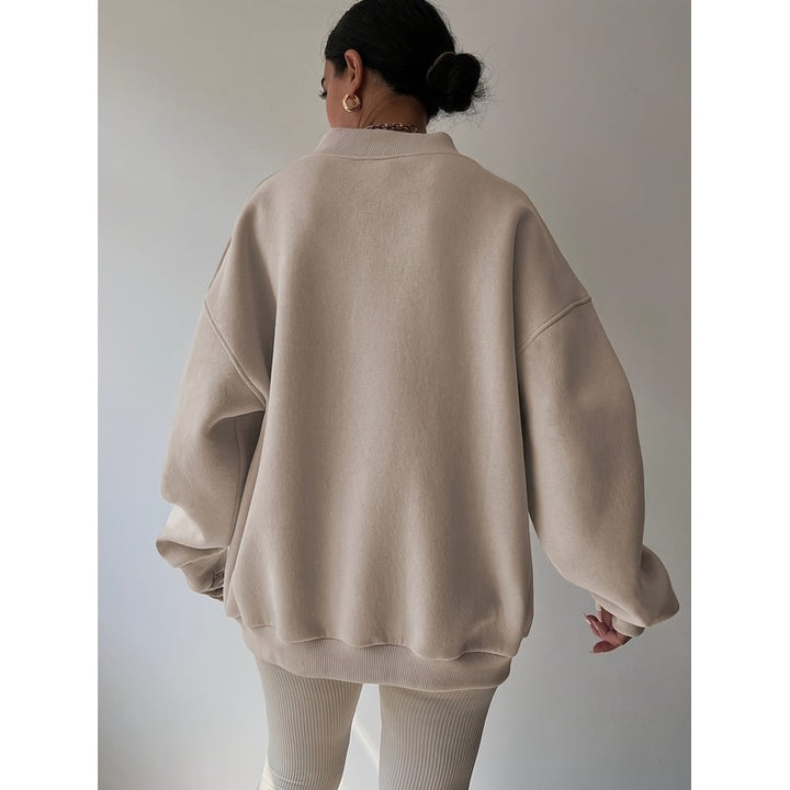 Hazel | Half-Zip Ribbed Sweatshirt