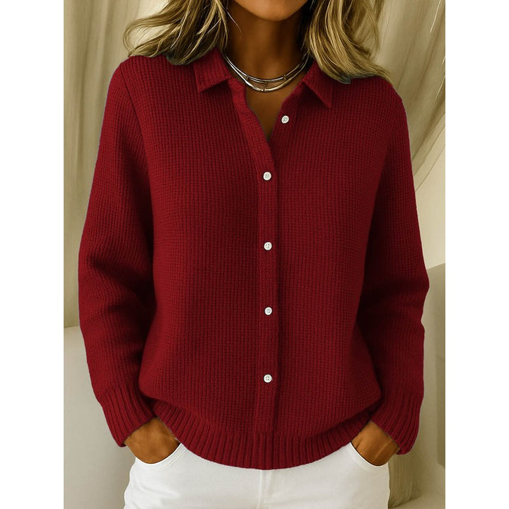 Margot | Buttoned Ribbed Knit Cardigan