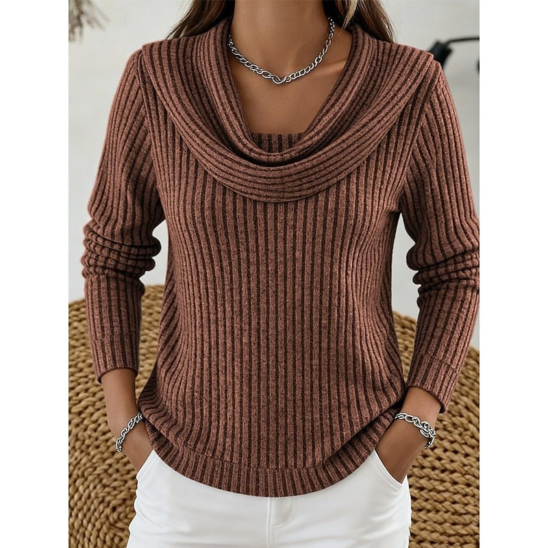 Women's Isadora | Draped Ribbed Knit Top