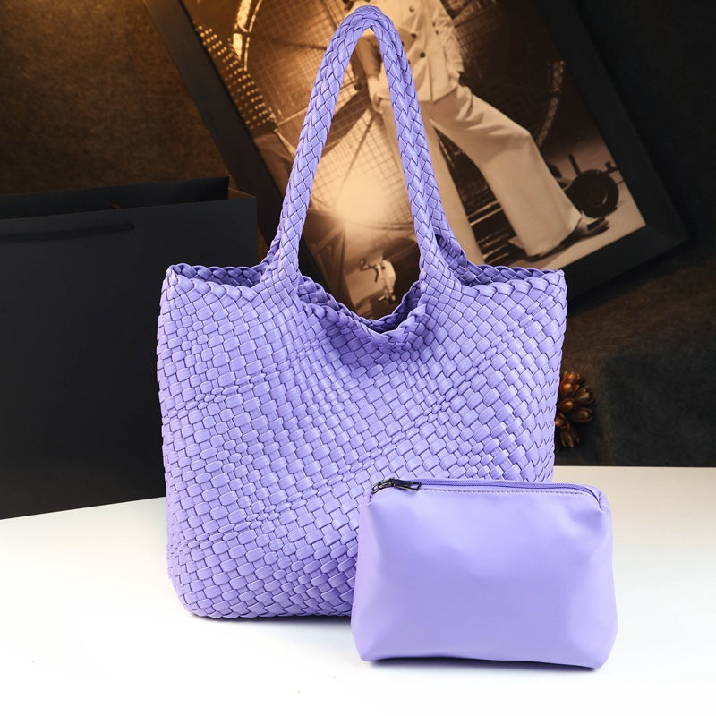 Avery | Geflochtene Leder-Shopper-Tasche