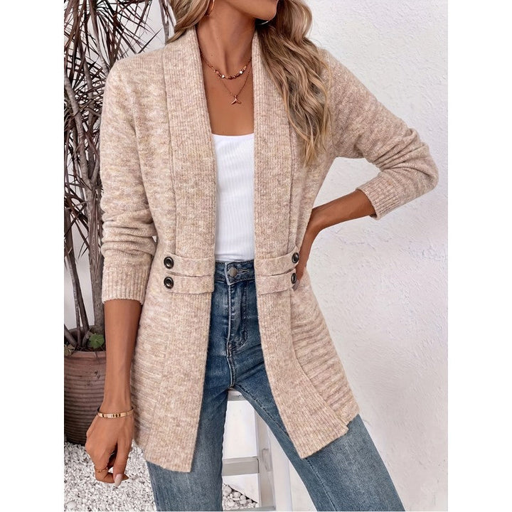 Hannah | Gilet à col châle boutonné sur le devant