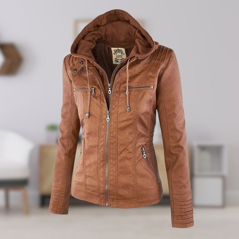 Lucinda | Tailored Hooded Moto Jacket