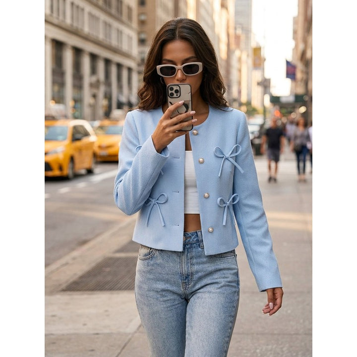 Odette | Cropped Bow-Detail Jacket