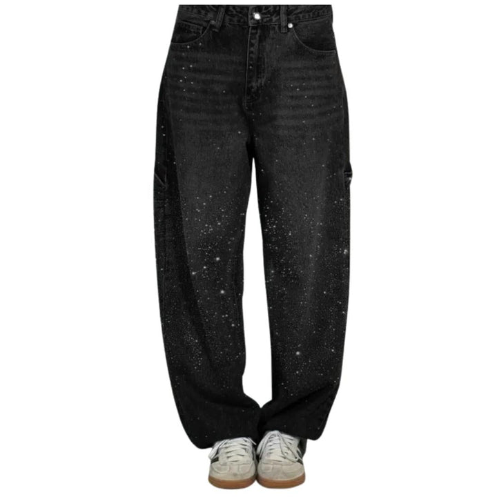 Amber | Ausgestellte Damenjeans mit Strassverzierung