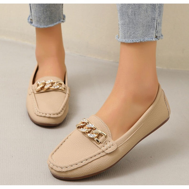 Charlotte | Chain-Buckle Slip-On Loafers
