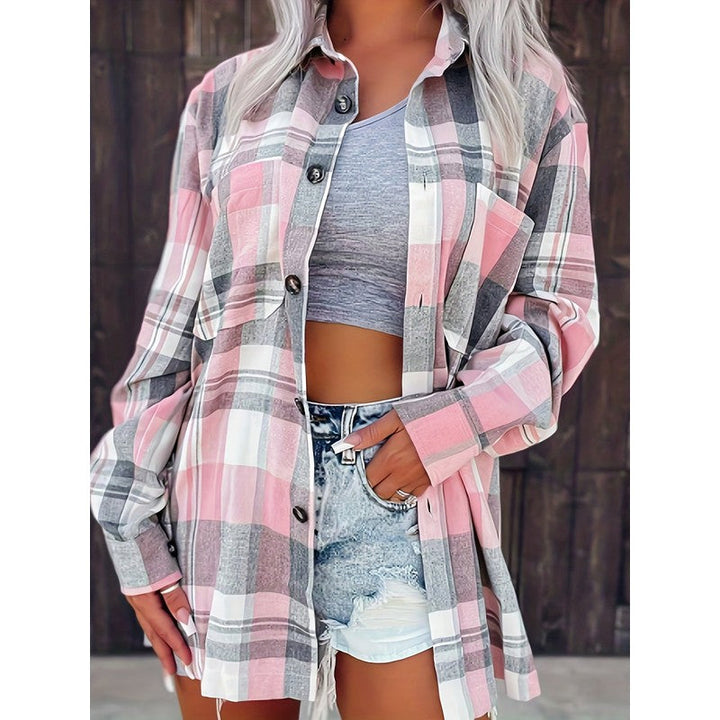 Juliette | Oversized Plaid Long-Sleeve Shirt