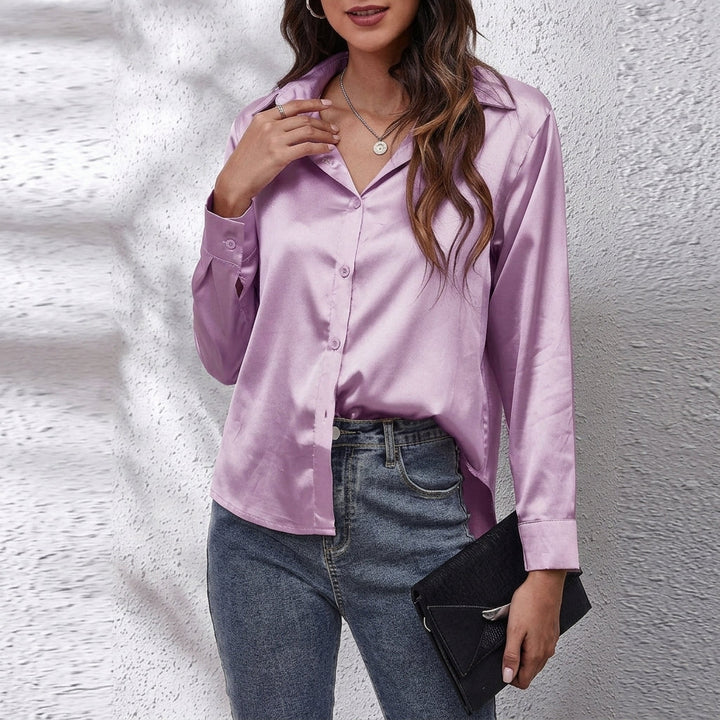 Harper | Camicia da donna in raso a maniche lunghe