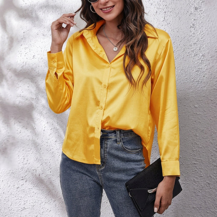 Harper | Camicia da donna in raso a maniche lunghe