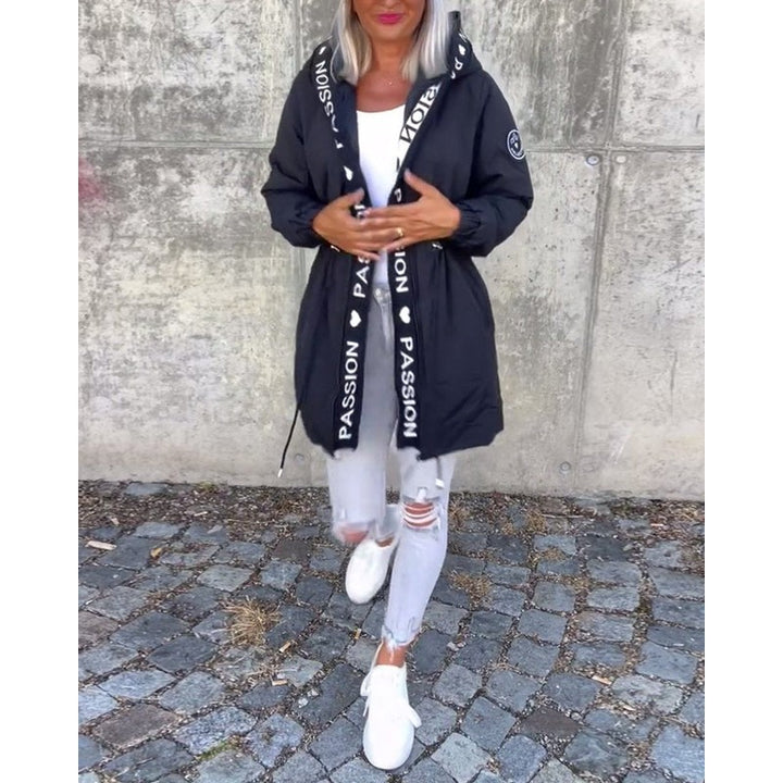 Camila | Hooded Drawstring Midi Parka Coat