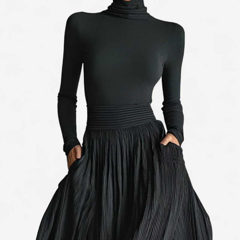 Raquel | High Waist Maxi Dress with Side Slit