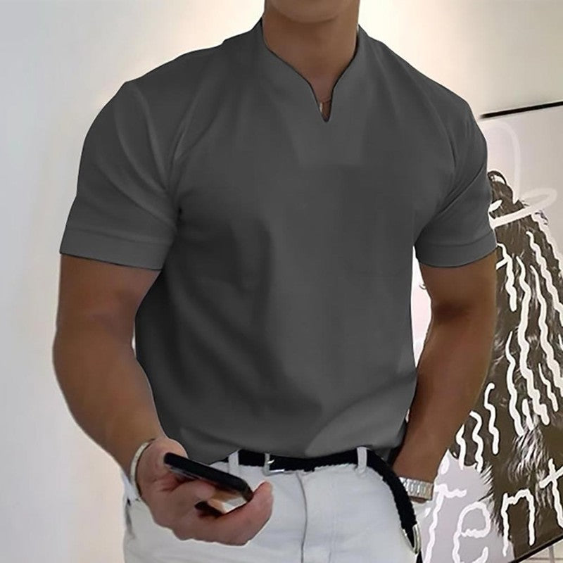 Logan | Structured V-Neck Polo Shirt