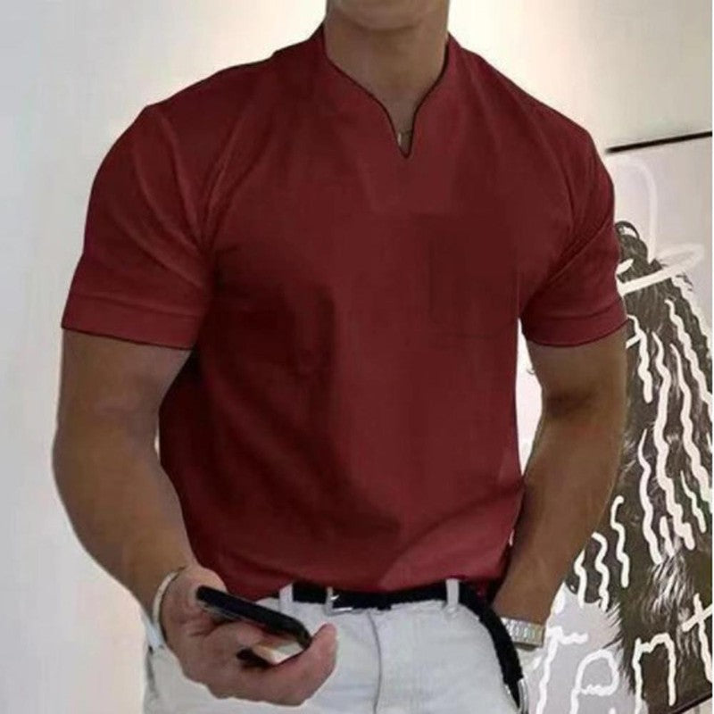 Logan | Structured V-Neck Polo Shirt
