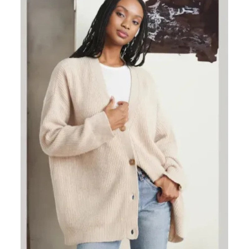 Carmina | Relaxed V-Neck Longline Cardigan