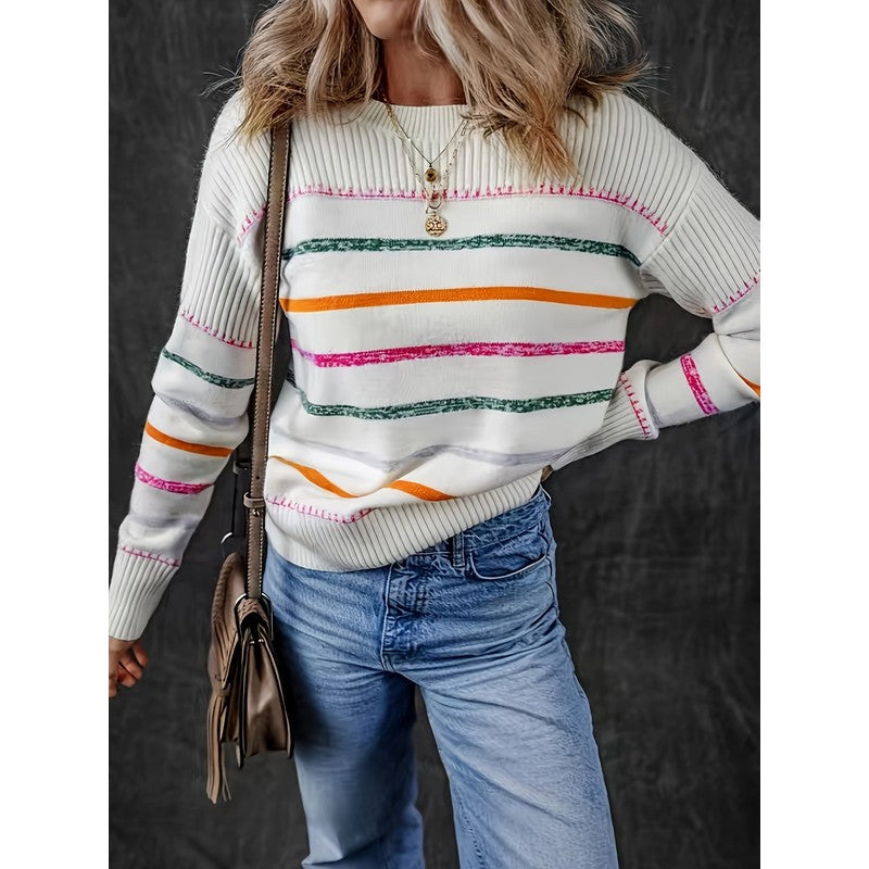Linnea | Striped Round-Neck Sweater