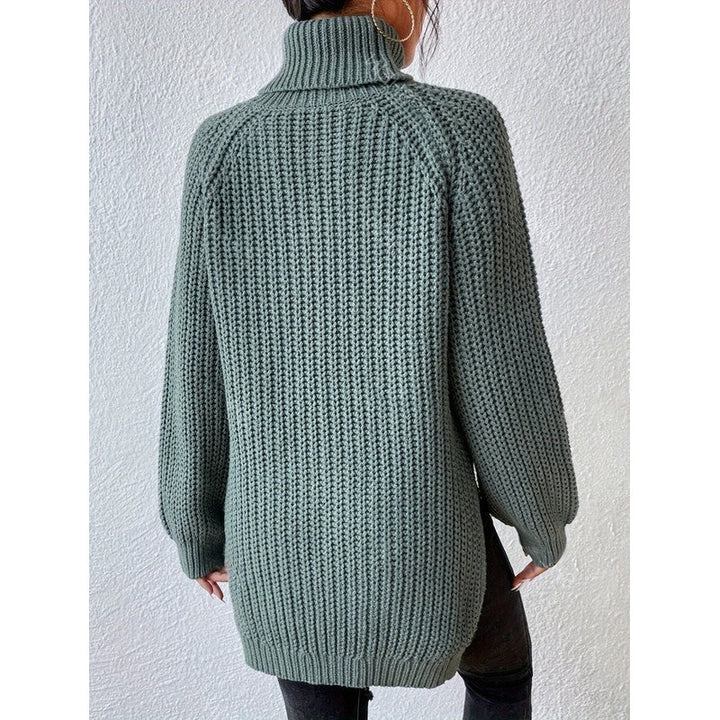 Margot | Chunky Ribbed-Knit Turtleneck Sweater