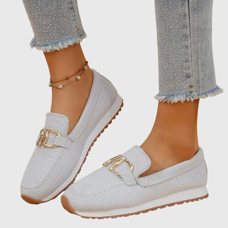 Amelia | Sleek Horsebit Detail Slip-On Loafers